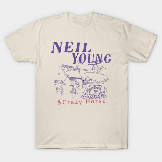 Neil Young Vintage 70s Dume T-Shirt by RUMORE